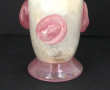 Vase à anses en verre bullé et verre fil