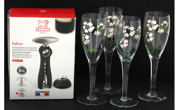 PERRIER-JOUET - 4 verres émaillés à déco