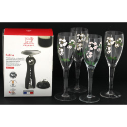 PERRIER-JOUET - 4 verres émaillés à déco