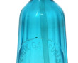 Bouteille d'eau de seltz en verre bleu (