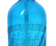Bouteille d'eau de seltz en verre bleu