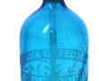 Bouteille d'eau de seltz en verre bleu