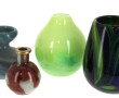 Lot de 4 vases en verre de couleurs