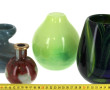 Lot de 4 vases en verre de couleurs