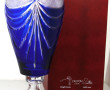 Grand vase sur piédouche en cristal souf