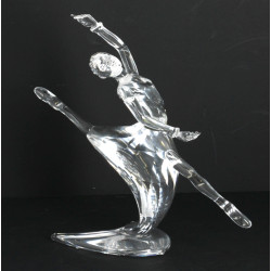 SWAROVSKI - Danseuse en cristal, signé, 