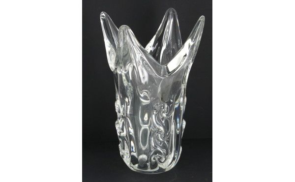 Vase en cristal dans le goût de DAUM, H 