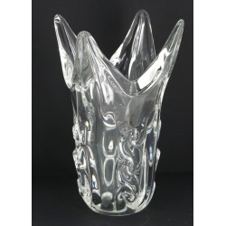 Vase en cristal dans le goût de DAUM, H 