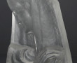 Buste de VIERGE en verre moulé, H 30 x L