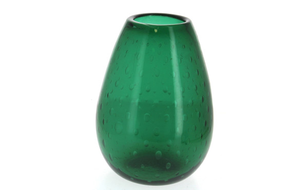 Important vase en verre bullé de couleur