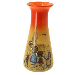 LEGRAS - Vase en verre à décor d'une scè