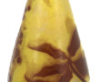 GALLE - Vase en verre double couche à dé