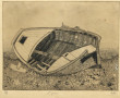 Ecole Bretonne Xxème "L'épave", gravure 