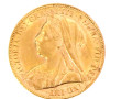 Souverain en or "1899" au profil de la R