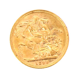 Souverain en or "1899" au profil de la R