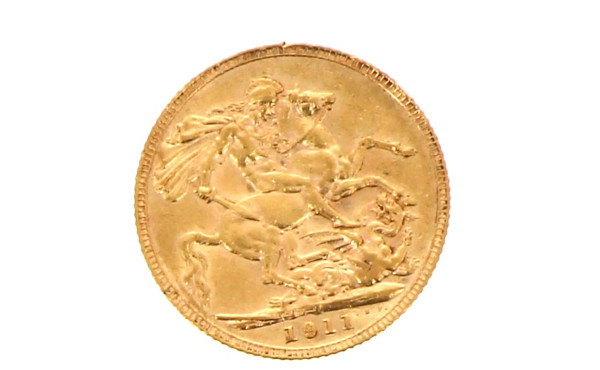 Souverain en or "1911" au profil de Geor