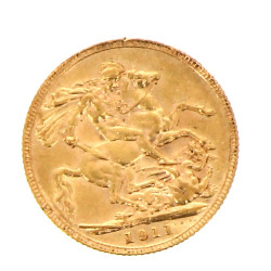 Souverain en or "1911" au profil de Geor