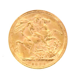 Souverain en or "1889" au profil de la R