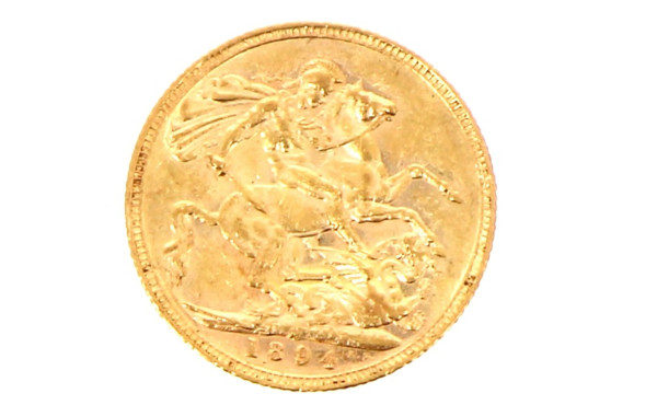 Souverain en or "1894" au profil de la R