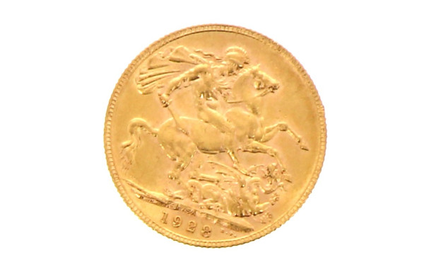Souverain en or "1928" au profil de Geor
