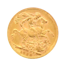 Souverain en or "1928" au profil de Geor