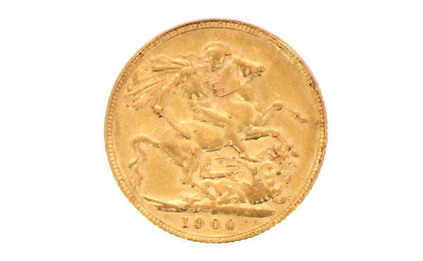 Souverain en or "1900" au profil de la R