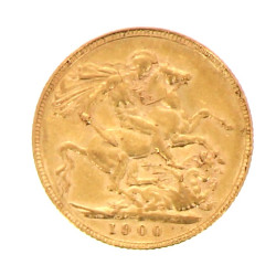 Souverain en or "1900" au profil de la R