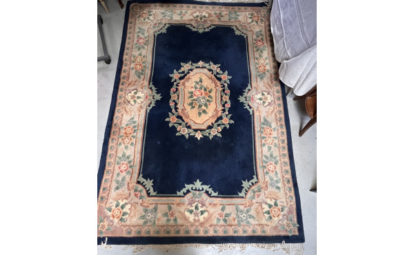CHINE - Tapis chinois en laine et soie à