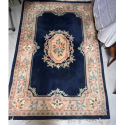 CHINE - Tapis chinois en laine et soie à