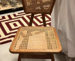 Chaise d'enfant en bois et cannage