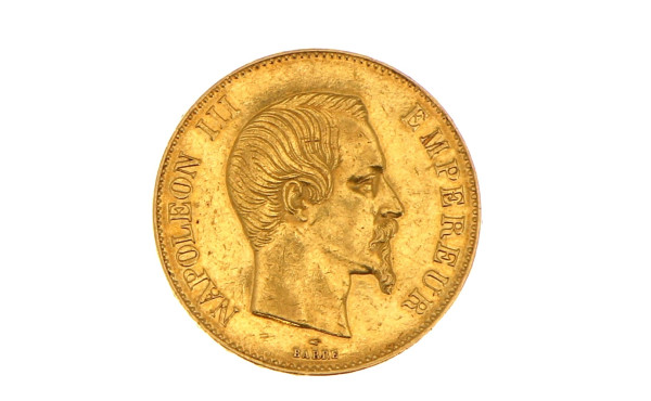 Pièce de 100 F or tête Napoléon III tête