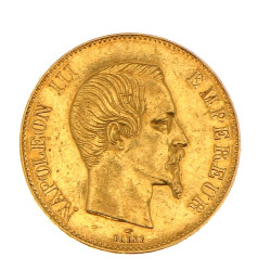 Pièce de 100 F or tête Napoléon III tête