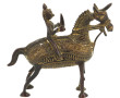INDE - Cavalier en bronze de type Dhokra