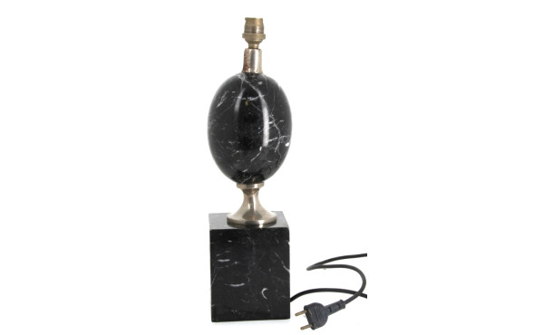 Pied de lampe en marbre de forme ovoïde,