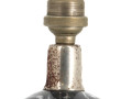 Pied de lampe en marbre de forme ovoïde,