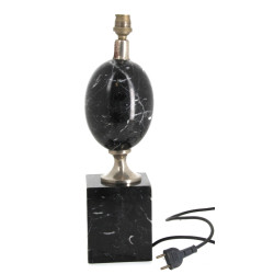 Pied de lampe en marbre de forme ovoïde,