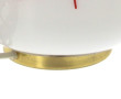 Lampe années 80 en verre blanc à décor r