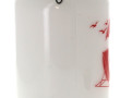 Lampe années 80 en verre blanc à décor r