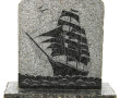 Plaque de granit à décor d'un navire tou