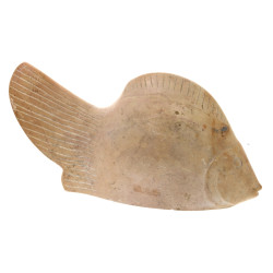 Poisson décoratif en pierre dure, H 19 x
