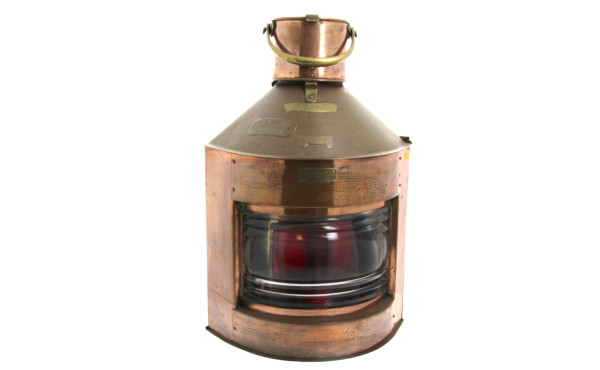 Grande lampe de marine ou fanal en cuivr