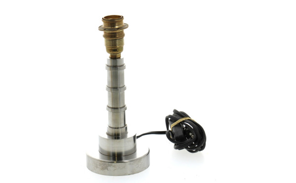 Bougeoir en acier, forme design, H 16 cm