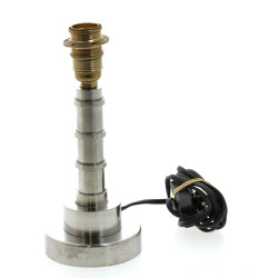 Bougeoir en acier, forme design, H 16 cm