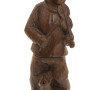 "Enfant au violon et son chien", sculptu