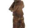 "Enfant au violon et son chien", sculptu
