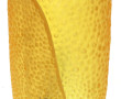 Lampe à poser design en résine jaune, H 