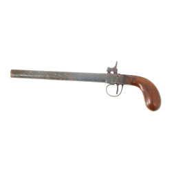 Pistolet coup de poing milieu XIXe à can