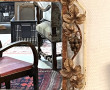 Miroir en fer forgé à décor de pampres d