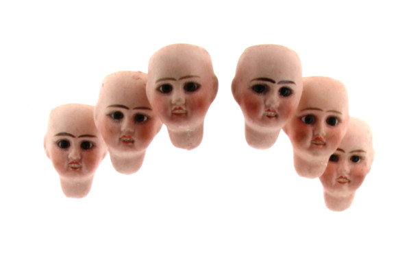 Jules VERLINGUE - Lot de 6 têtes de poup