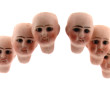 Jules VERLINGUE - Lot de 6 têtes de poup